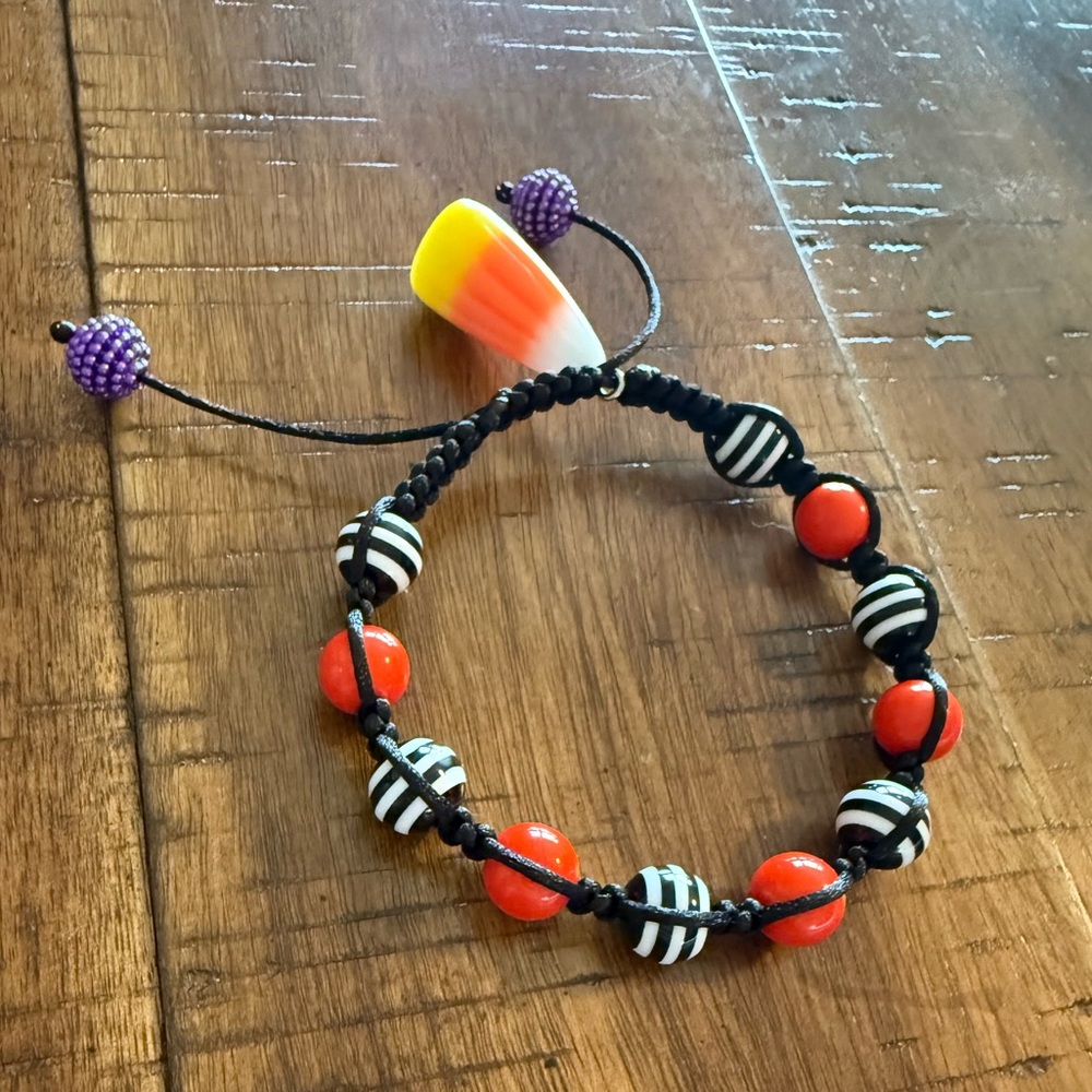Halloween candy corn bracelet